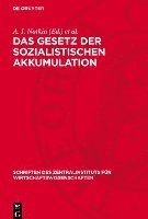 bokomslag Das Gesetz Der Sozialistischen Akkumulation: Probleme Der Theorie Und Der Planung