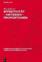 bokomslag Effektivität - Kriterien - Proportionen: Ein Beitrag Zum System Volkswirtschaftlicher Effektivitätskriterien