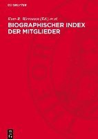 bokomslag Biographischer Index Der Mitglieder