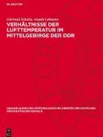 bokomslag Verhältnisse Der Lufttemperatur Im Mittelgebirge Der DDR