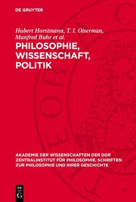 bokomslag Philosophie, Wissenschaft, Politik