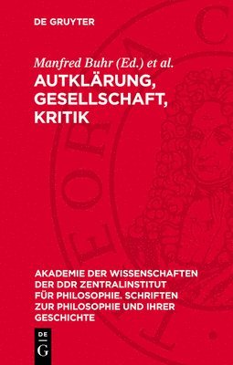 Manfred Buhr, Wolfgang Förster - Aufklärung, Gesellschaft, Kritik, Inbunden