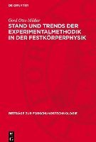 bokomslag Stand Und Trends Der Experimentalmethodik in Der Festkörperphysik