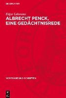 Albrecht Penck, Eine Gedächtnisrede 1