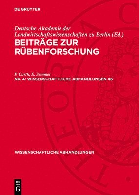 Beiträge Zur Rübenforschung. Nr. 4 1