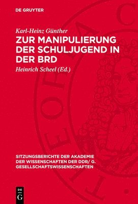 bokomslag Zur Manipulierung Der Schuljugend in Der Brd