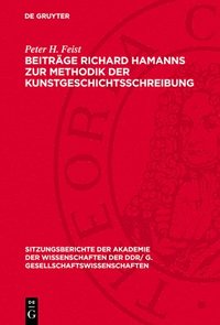 bokomslag Beiträge Richard Hamanns Zur Methodik Der Kunstgeschichtsschreibung