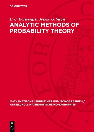 H.-J. Rossberg, B. Jesiak, G. Siegel - Analytic Methods of Probability Theory, Inbunden