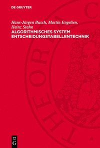 bokomslag Algorithmisches System Entscheidungstabellentechnik