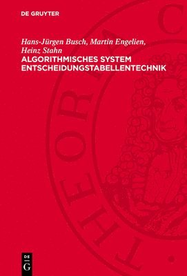 bokomslag Algorithmisches System Entscheidungstabellentechnik