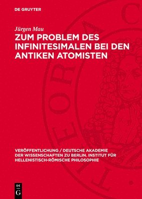 bokomslag Zum Problem Des Infinitesimalen Bei Den Antiken Atomisten