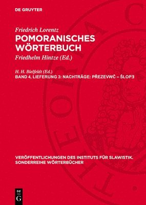 Friedrich Lorentz, Friedhelm Hintze - Nachträge, Inbunden
