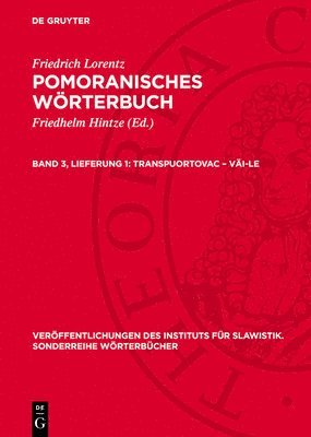 Friedrich Lorentz, Friedhelm Hintze - Transpuortovac - väi-le, Inbunden