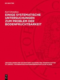 bokomslag Einige Systematische Untersuchungen Zum Problem Der Bodenfruchtbarkeit