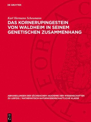 bokomslag Das Kornerupingestein von Waldheim in seinem genetischen Zusammenhang