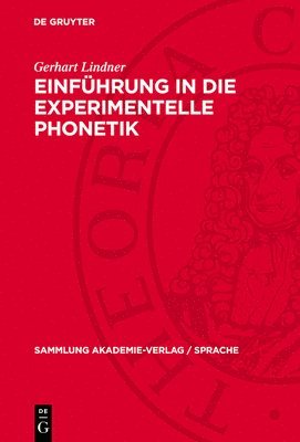 bokomslag Einführung in Die Experimentelle Phonetik