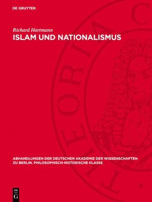 bokomslag Islam Und Nationalismus