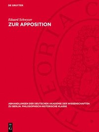 bokomslag Zur Apposition