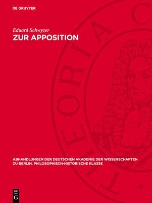 Zur Apposition 1