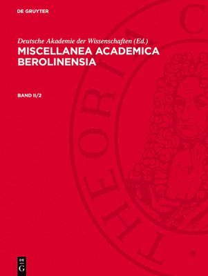 Miscellanea Academica Berolinensia. Band II/2 1