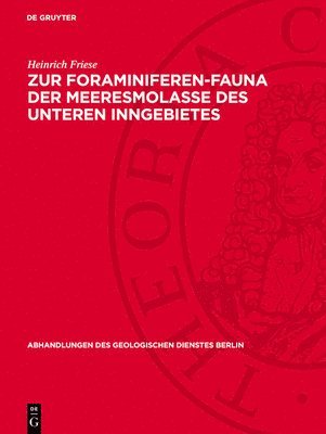 bokomslag Zur Foraminiferen-Fauna Der Meeresmolasse Des Unteren Inngebietes