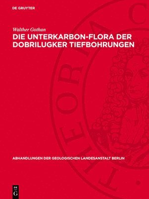 bokomslag Die Unterkarbon-Flora Der Dobrilugker Tiefbohrungen