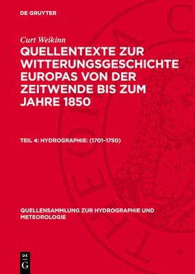 Hydrographie: (1701-1750) 1