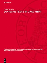 bokomslag Luvische Texte in Umschrift