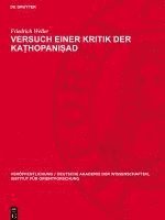 Versuch Einer Kritik Der Kaṭhopaniṣad