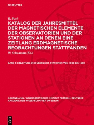 Einleitung Und Übersicht. Stationen Von +900 Bis +550 1