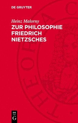 bokomslag Zur Philosophie Friedrich Nietzsches