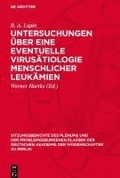 bokomslag Untersuchungen über eine eventuelle Virusätiologie menschlicher Leukämien