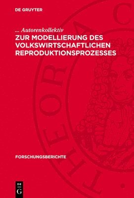 bokomslag Zur Modellierung Des Volkswirtschaftlichen Reproduktionsprozesses