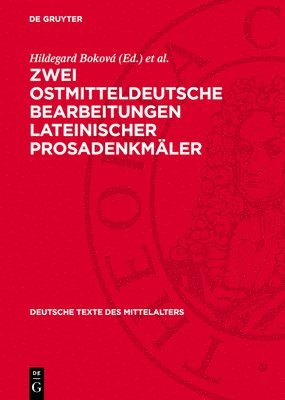 bokomslag Zwei Ostmitteldeutsche Bearbeitungen Lateinischer Prosadenkmäler