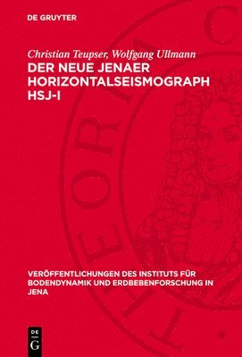 bokomslag Der Neue Jenaer Horizontalseismograph Hsj-I