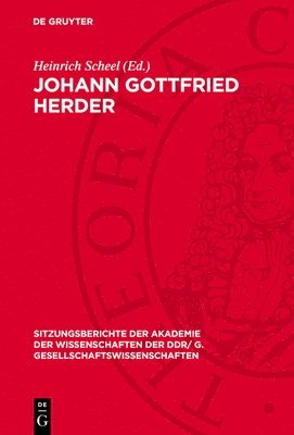 Johann Gottfried Herder: Zum 175. Todestag Am 18. Dezember 1978 1