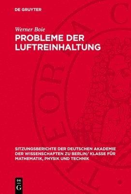 Probleme Der Luftreinhaltung 1