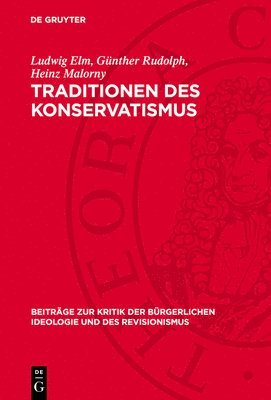 bokomslag Traditionen Des Konservatismus