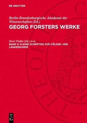 Horst Fiedler, Klaus-Georg Popp, Annerose Schneider, Christian Suckow - Kleine Schriften Zur Völker- Und Länderkunde, Inbunden