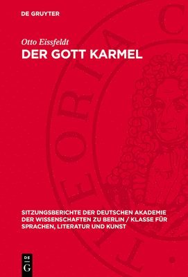 bokomslag Der Gott Karmel