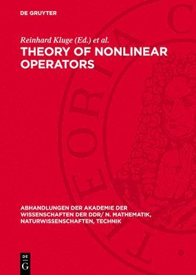 bokomslag Theory of Nonlinear Operators