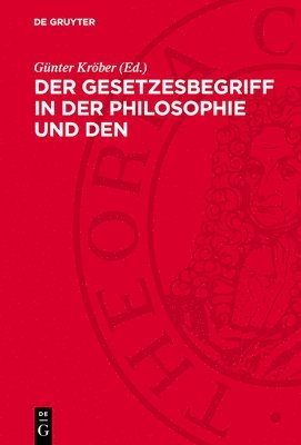 bokomslag Der Gesetzesbegriff in Der Philosophie Und Den Einzelwissenschaften