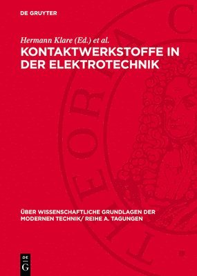 bokomslag Kontaktwerkstoffe in der Elektrotechnik