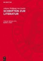 bokomslag Schriften zur Literatur, Band 2, Text