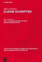 bokomslag Kleine Schriften, Teil 1, Studien zur spätantiken Religionsgeschichte