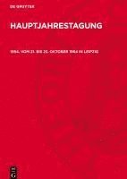 bokomslag Hauptjahrestagung, 1954. Vom 21. bis 23. Oktober 1954 in Leipzig