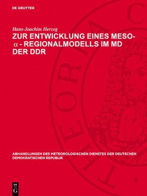 bokomslag Zur Entwicklung eines Meso-¿-Regionalmodells im MD der DDR