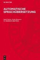 bokomslag Automatische Sprachübersetzung, IV., Russisch-Deutsch