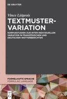 Vince Liégeois - Textmustervariation, Inbunden