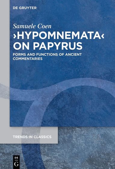 Samuele Coen - ›Hypomnemata‹ on Papyrus, Inbunden